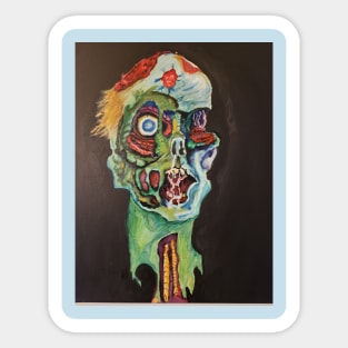 Zombiefied Zombie Head Sticker